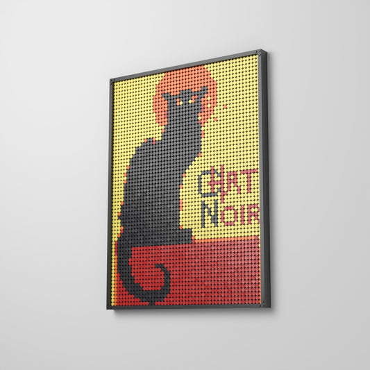 Tournée du Chat Noir de Rodolphe Salis — Théophile-Alexandre Steinlen, mosaïque en briques PopBrique, accrochée au mur