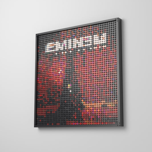 The Eminem Show, mosaïque en briques PopBrique, accrochée au mur