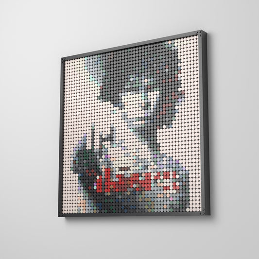 The Very Best of The Doors, mosaïque en briques PopBrique, accrochée au mur