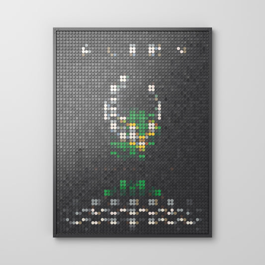 Alien, le huitième passager, mosaïque en briques PopBrique, vue de face