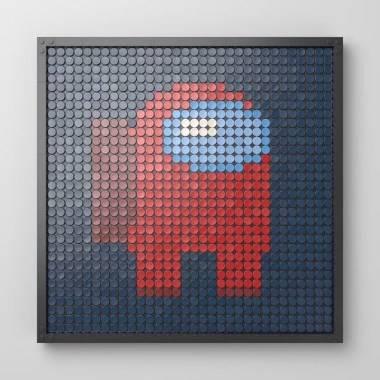 Crewmate, mosaïque en briques PopBrique, vue de face