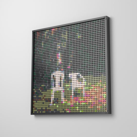 Un Verano Sin Ti, mosaïque en briques PopBrique, accrochée au mur