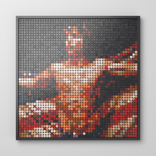American Heart, mosaïque en briques PopBrique, vue de face