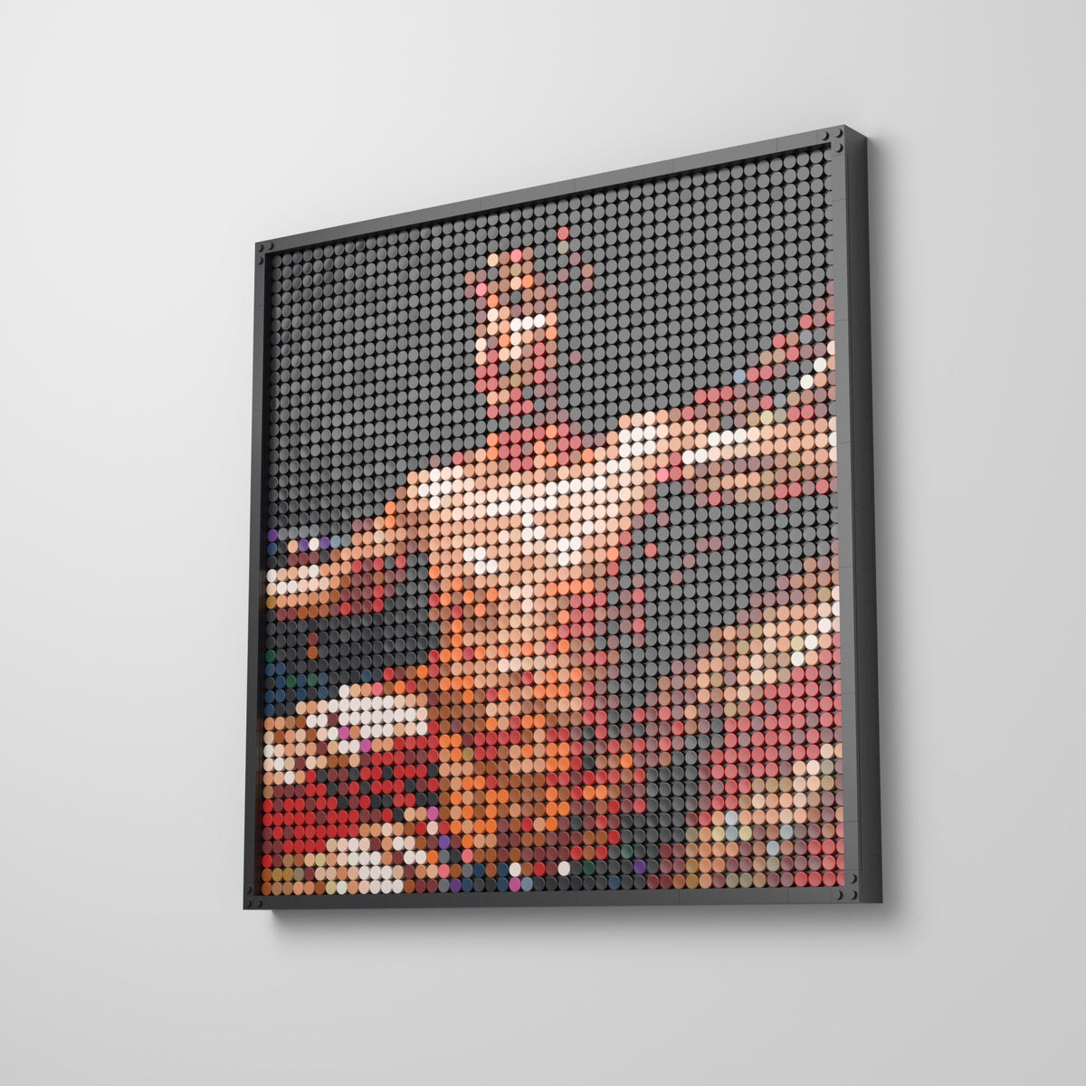 American Heart, mosaïque en briques PopBrique, accrochée au mur
