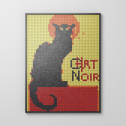 Tournée du Chat Noir de Rodolphe Salis — Théophile-Alexandre Steinlen, mosaïque en briques PopBrique, vue de face