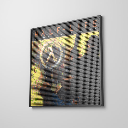 Counter-Strike, mosaïque en briques PopBrique, accrochée au mur