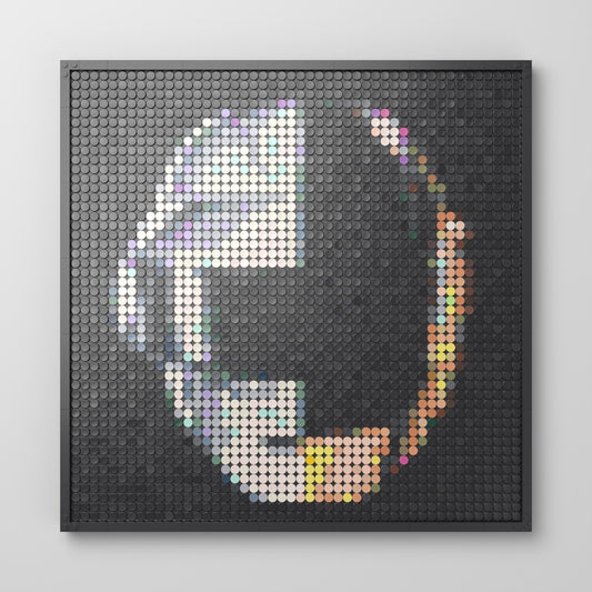Random Access Memories, mosaïque en briques PopBrique, vue de face