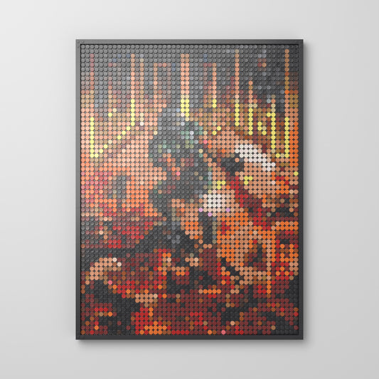 Doom, mosaïque en briques PopBrique, vue de face
