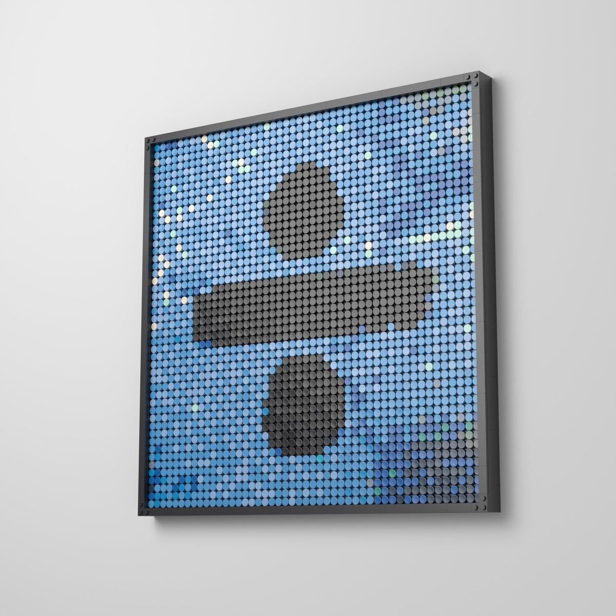 ÷ (Divide), mosaïque en briques PopBrique, accrochée au mur
