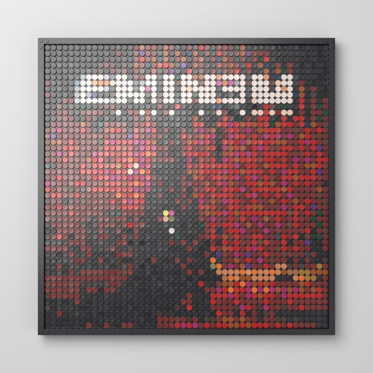 The Eminem Show, mosaïque en briques PopBrique, vue de face