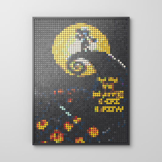L’Étrange Noël de Monsieur Jack, mosaïque en briques PopBrique, vue de face