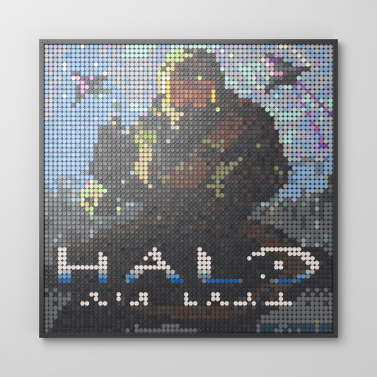 Halo, mosaïque en briques PopBrique, vue de face
