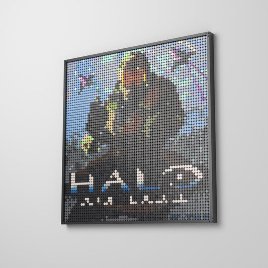 Halo, mosaïque en briques PopBrique, accrochée au mur
