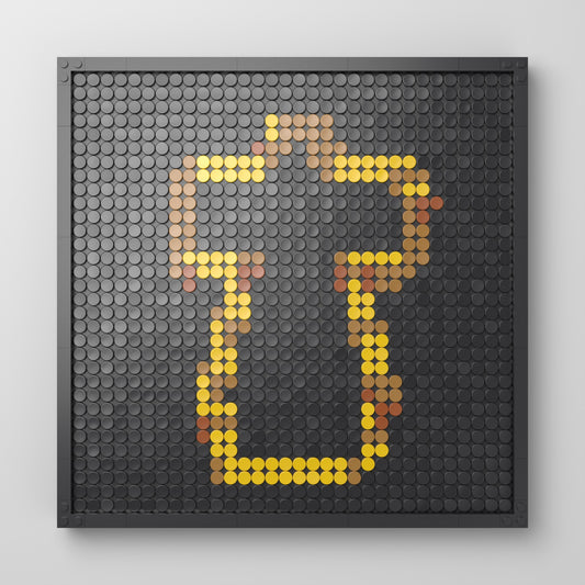 †, mosaïque en briques PopBrique, vue de face