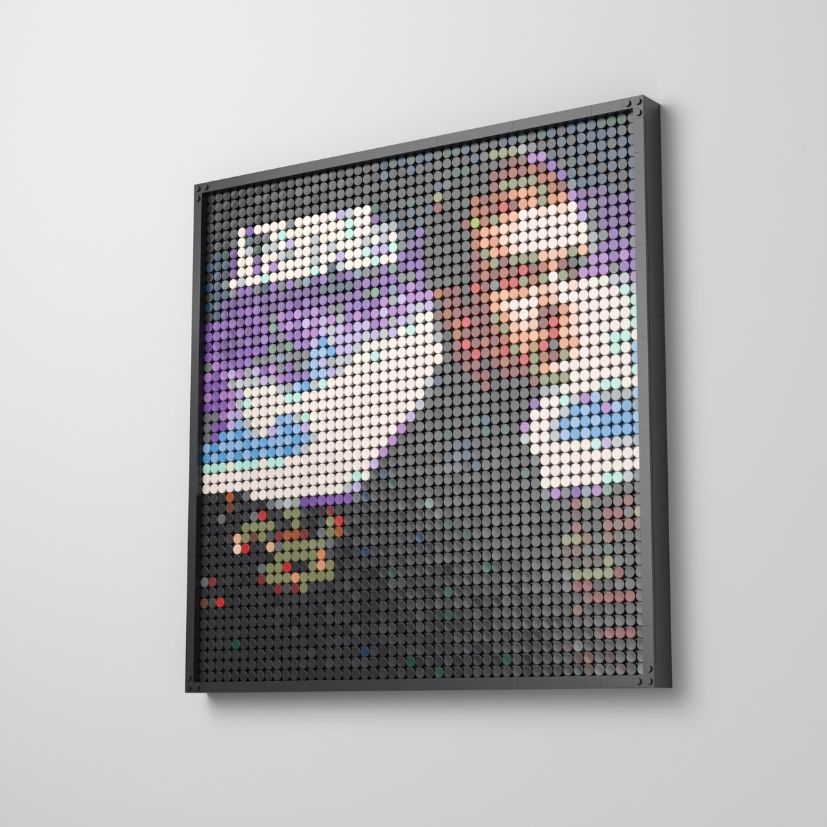 Justified, mosaïque en briques PopBrique, accrochée au mur