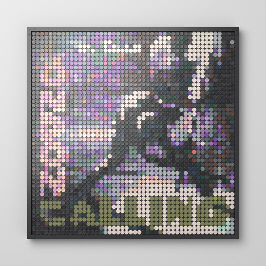 London Calling, mosaïque en briques PopBrique, vue de face
