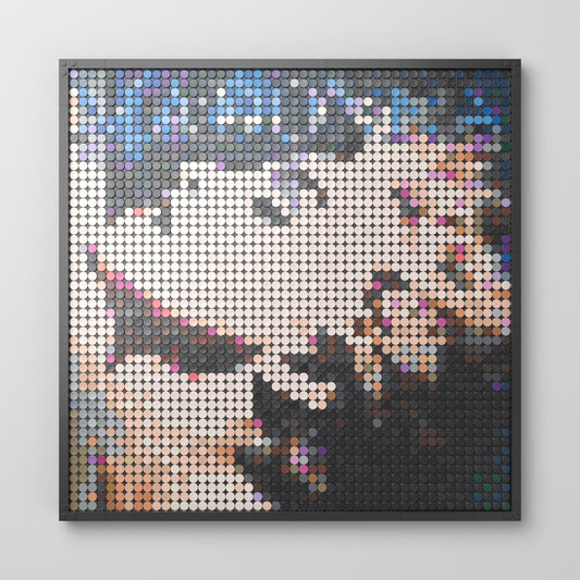 True Blue, mosaïque en briques PopBrique, vue de face