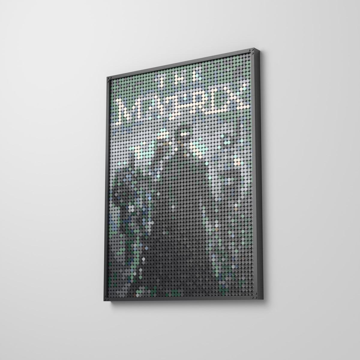 Matrix, mosaïque en briques PopBrique, accrochée au mur