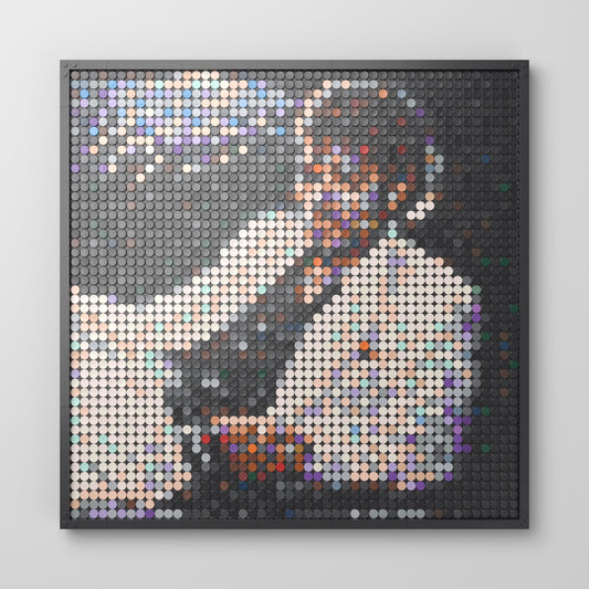 Thriller, mosaïque en briques PopBrique, vue de face
