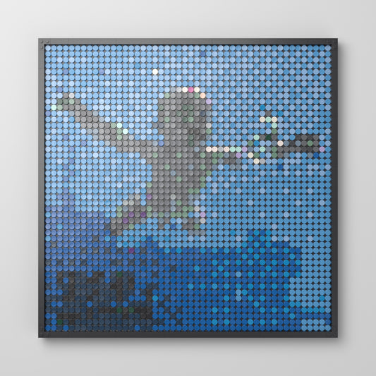 Nevermind, mosaïque en briques PopBrique, vue de face