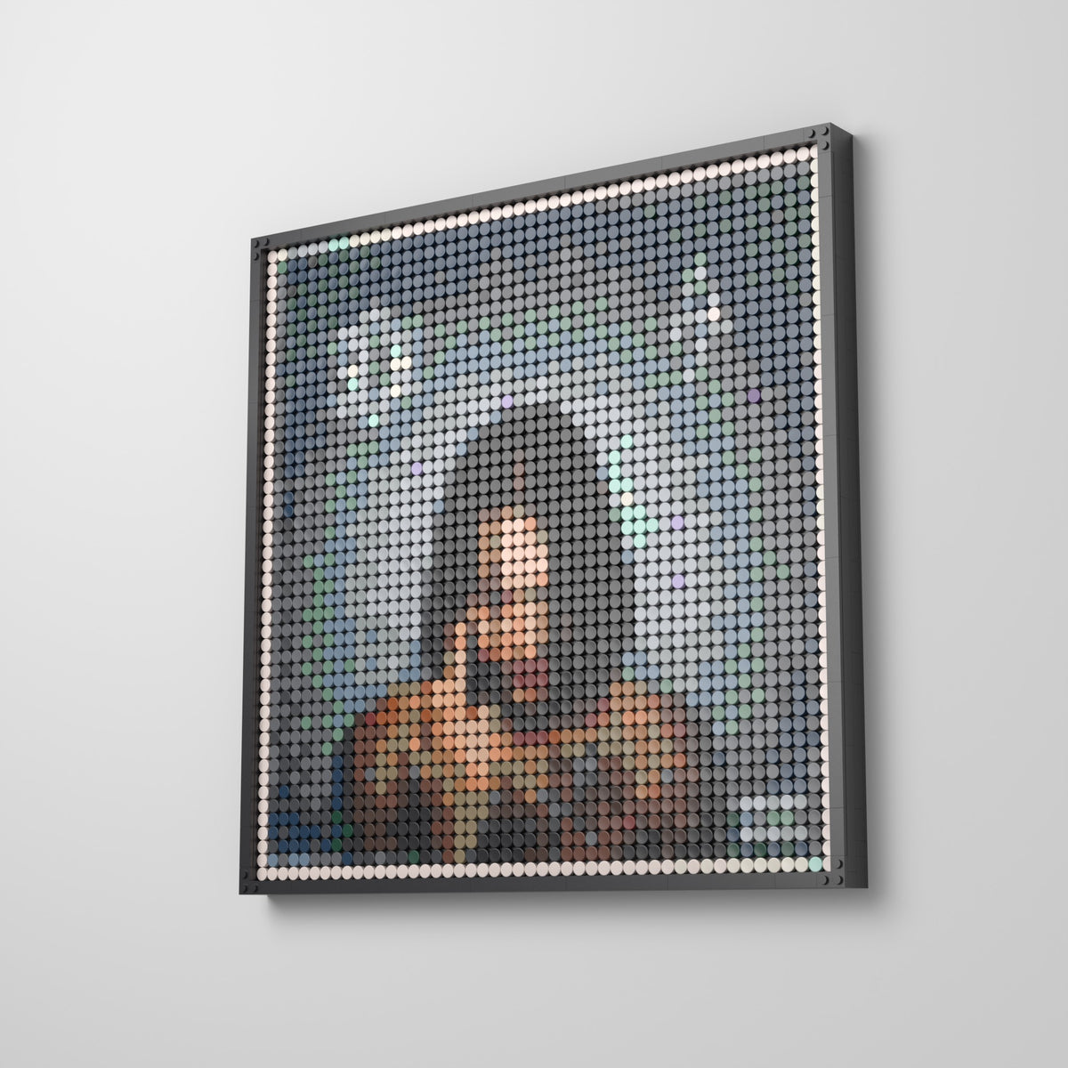 A7, mosaïque en briques PopBrique, accrochée au mur