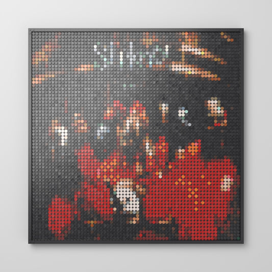 Slipknot, mosaïque en briques PopBrique, vue de face