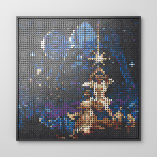 La Guerre des étoiles, mosaïque en briques PopBrique, vue de face