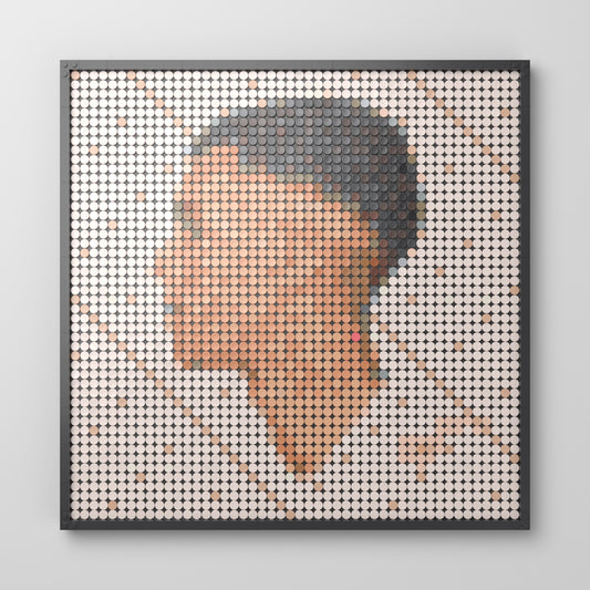 Racine carrée, mosaïque en briques PopBrique, vue de face