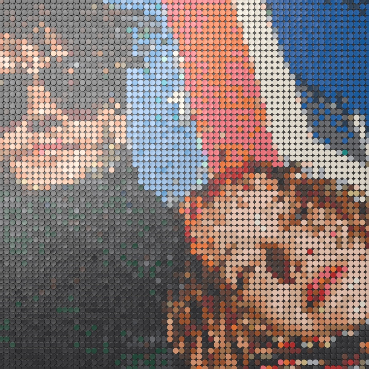La même photo en mosaïque de briques PopBrique