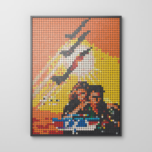 Top Gun, mosaïque en briques PopBrique, vue de face
