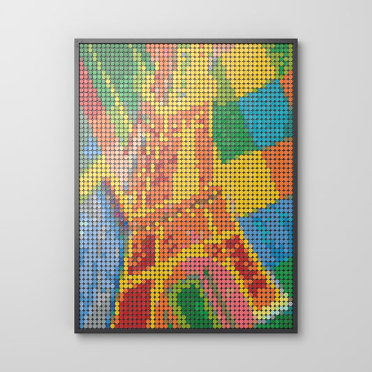 Tour Eiffel — Robert Delaunay, mosaïque en briques PopBrique, vue de face