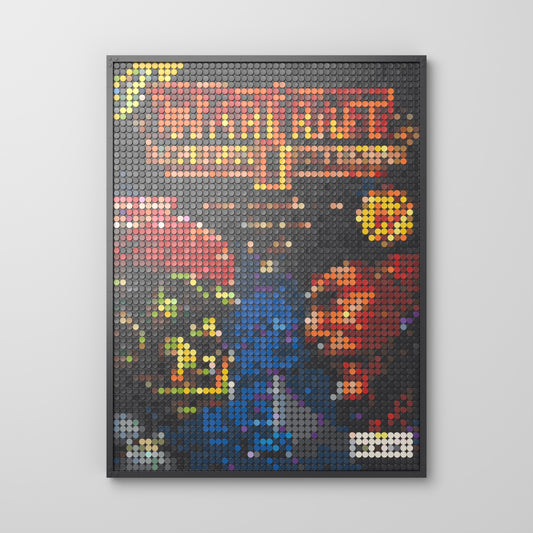 Warcraft II, mosaïque en briques PopBrique, vue de face