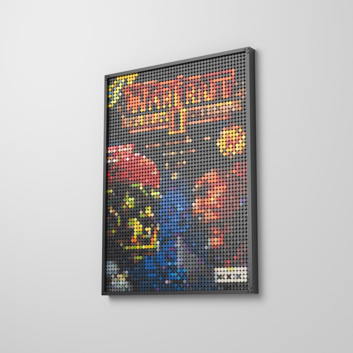 Warcraft II, mosaïque en briques PopBrique, accrochée au mur